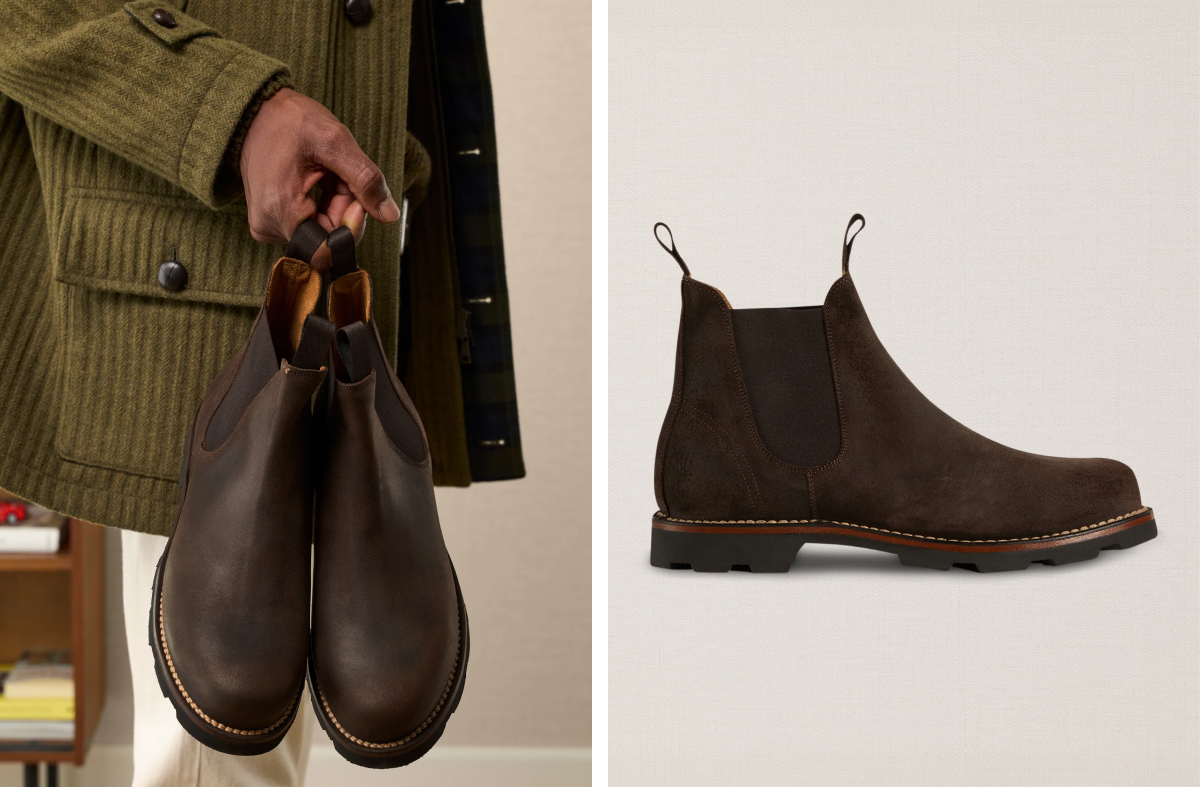 elasticated leather-covered 