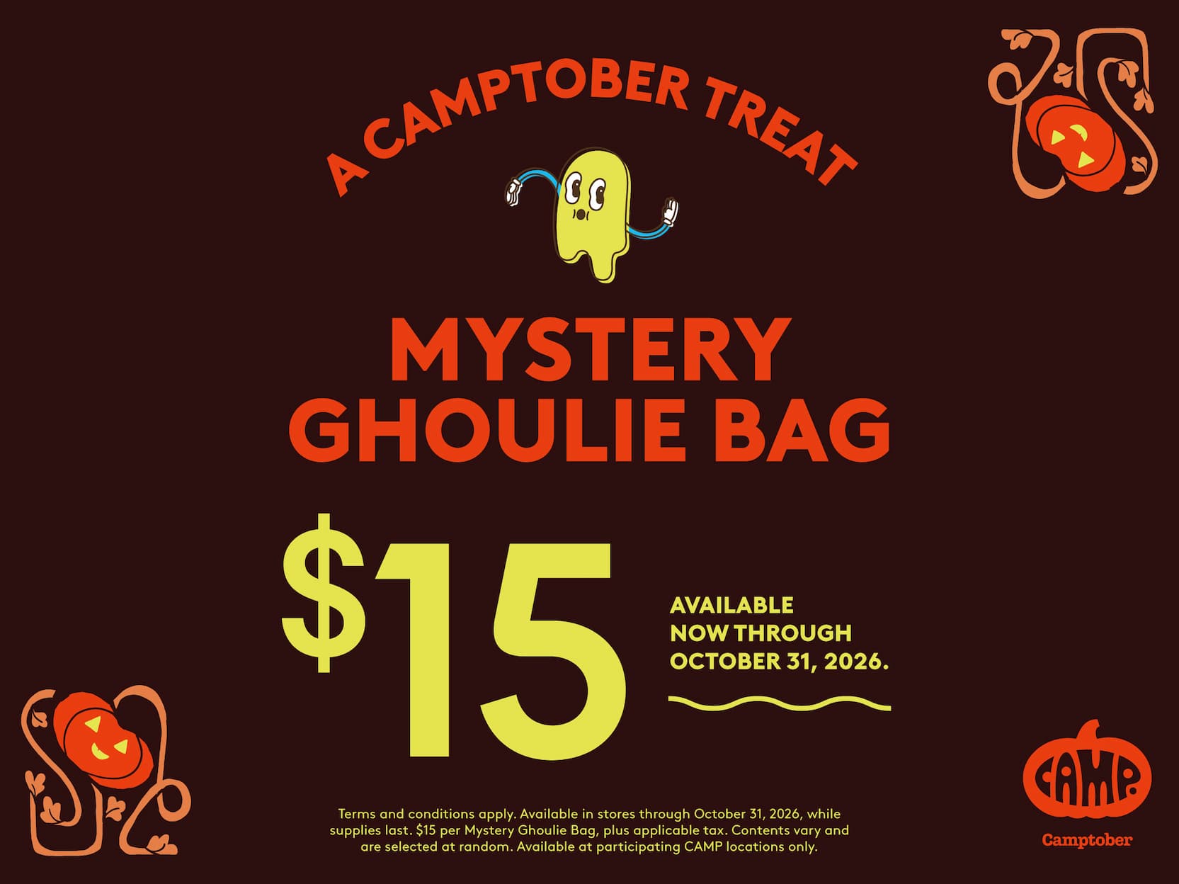 $15 Goodie Bags thru Oct 31
