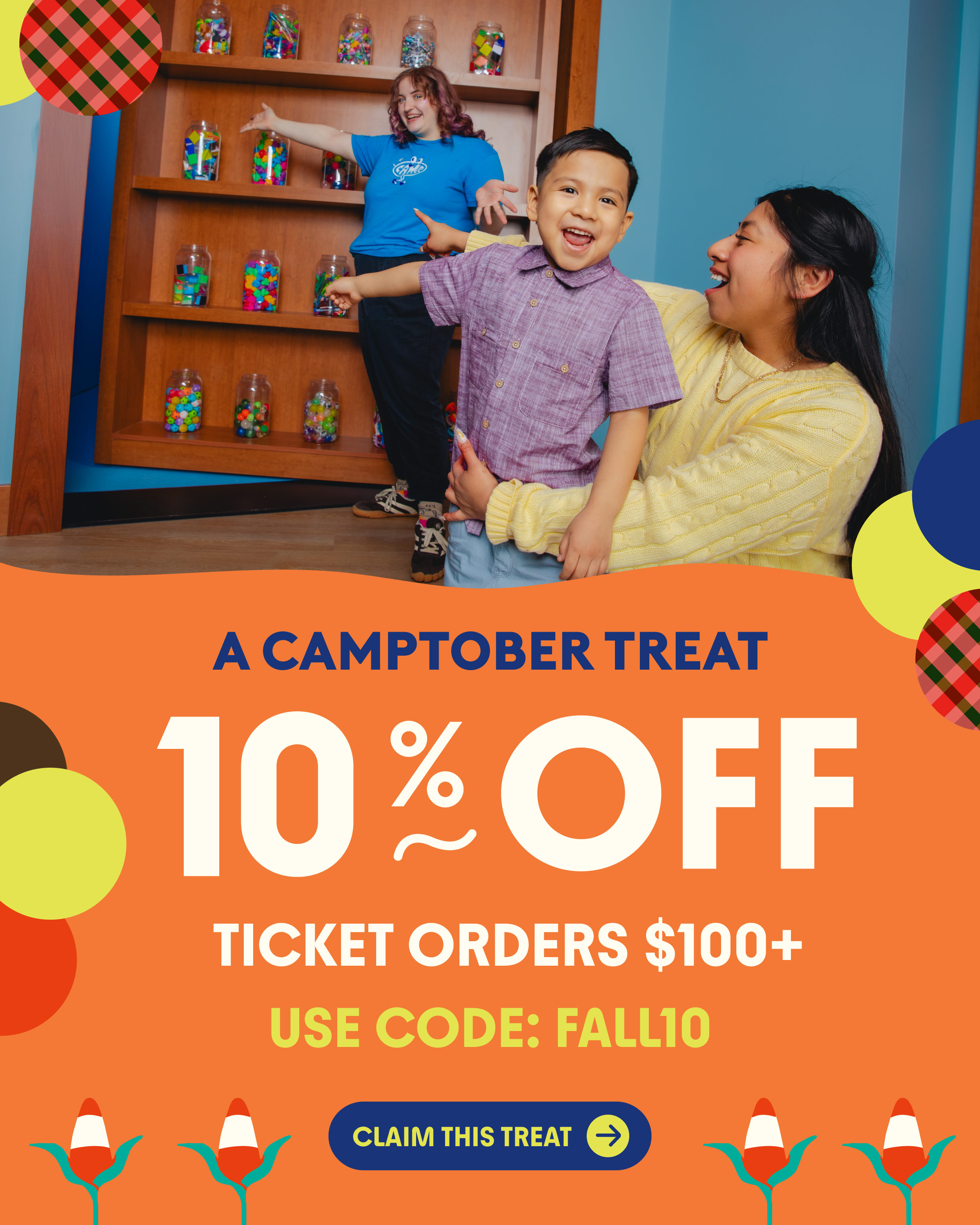 CAMPtober: Deal - 10% off ticket orders $100+