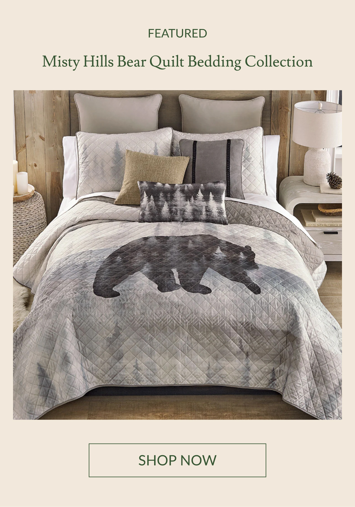 Featured: Misty Hills Bear Quilt Bedding Collection | Shop Now