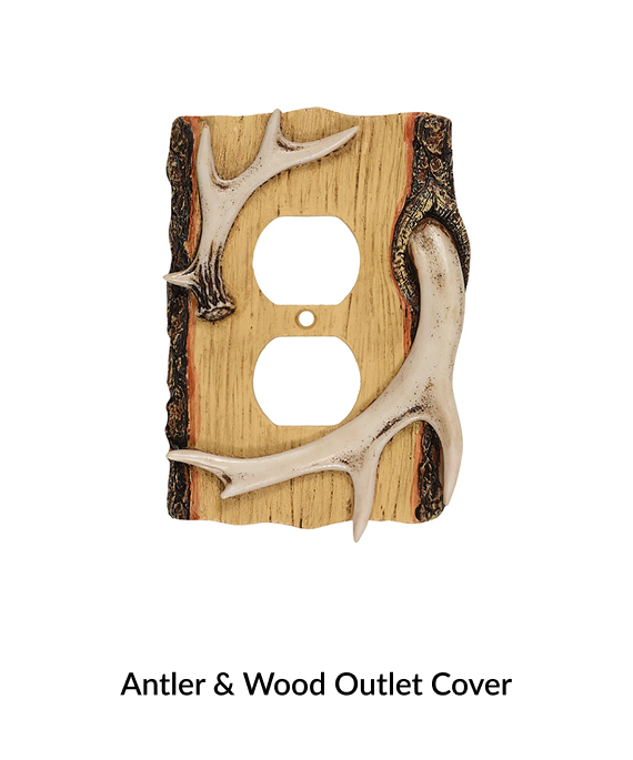 Antler & Wood Outlet Cover