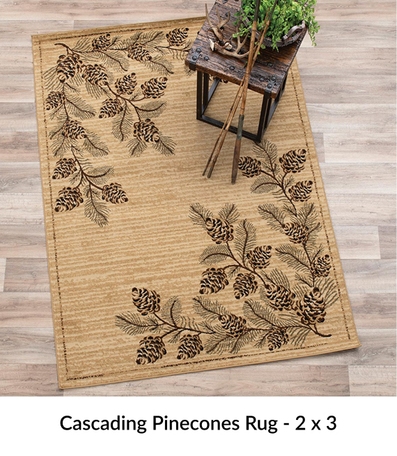 Cascading Pinecones Rug - 2 x 3