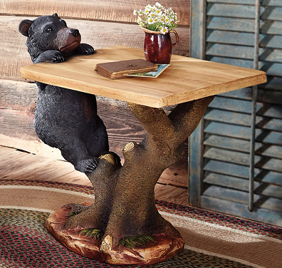 Black Bear Climbing Accent Table