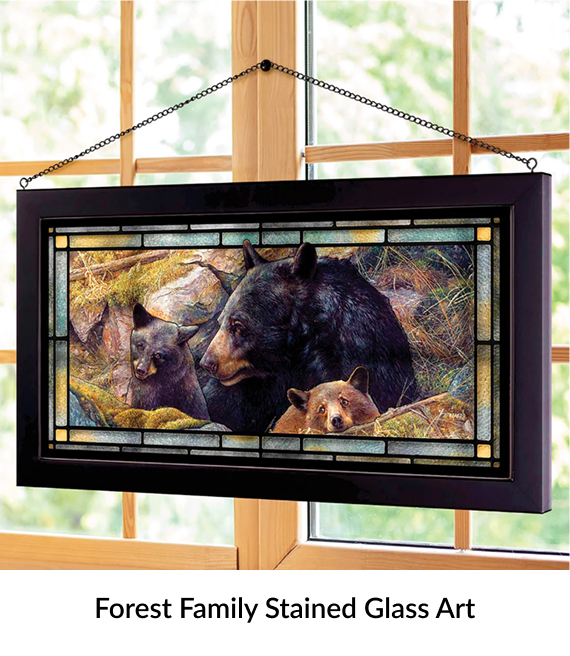 Forest Family Stained Glass Art