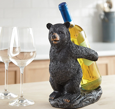 Black Bear Wine Bottle Holder