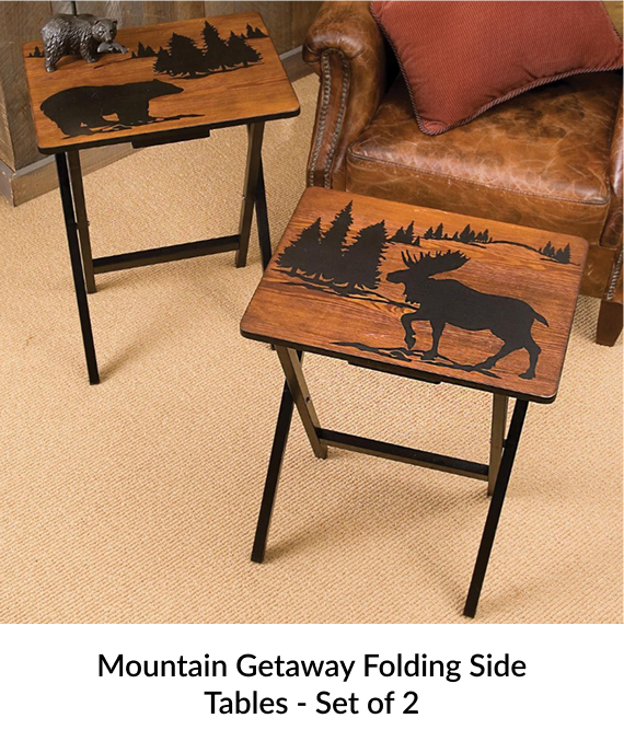 Mountain Getaway Folding Side Tables - Set of 2