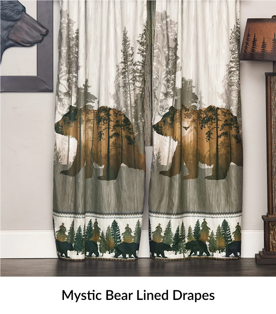 Mystic Bear Lined Drapes