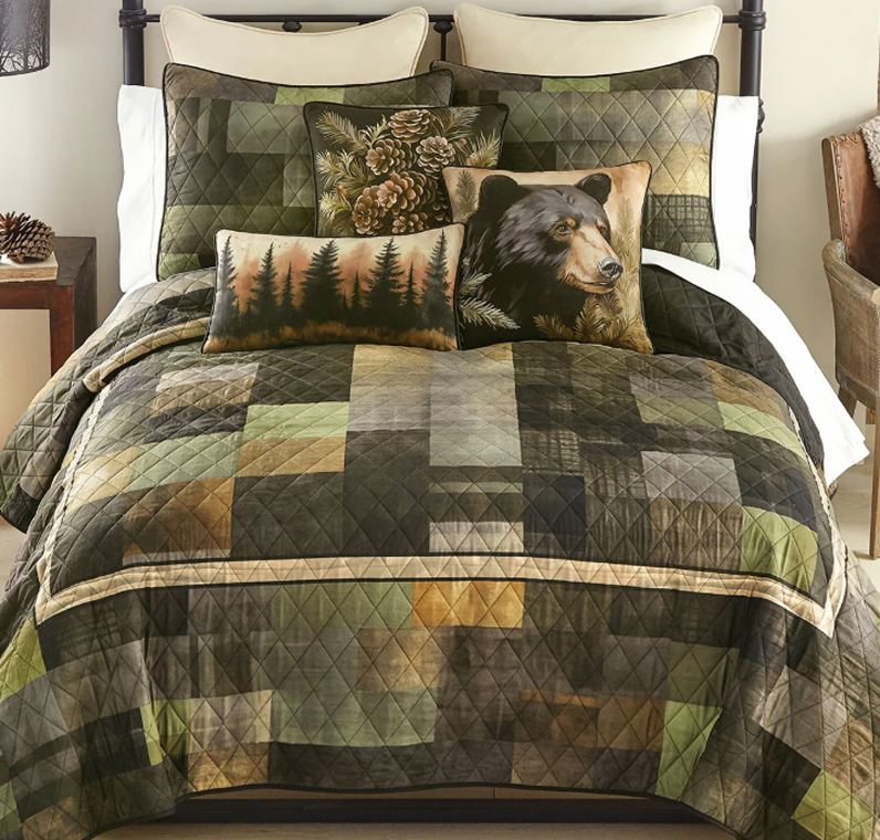 Rustic Forest Patchwork Bedding Collection