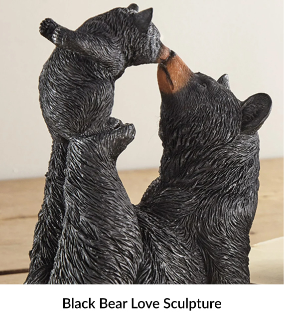 Black Bear Love Sculpture