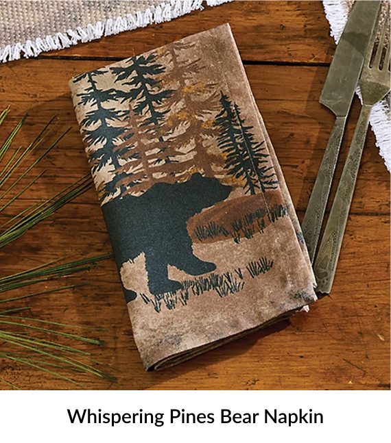 Whispering Pines Bear Napkin