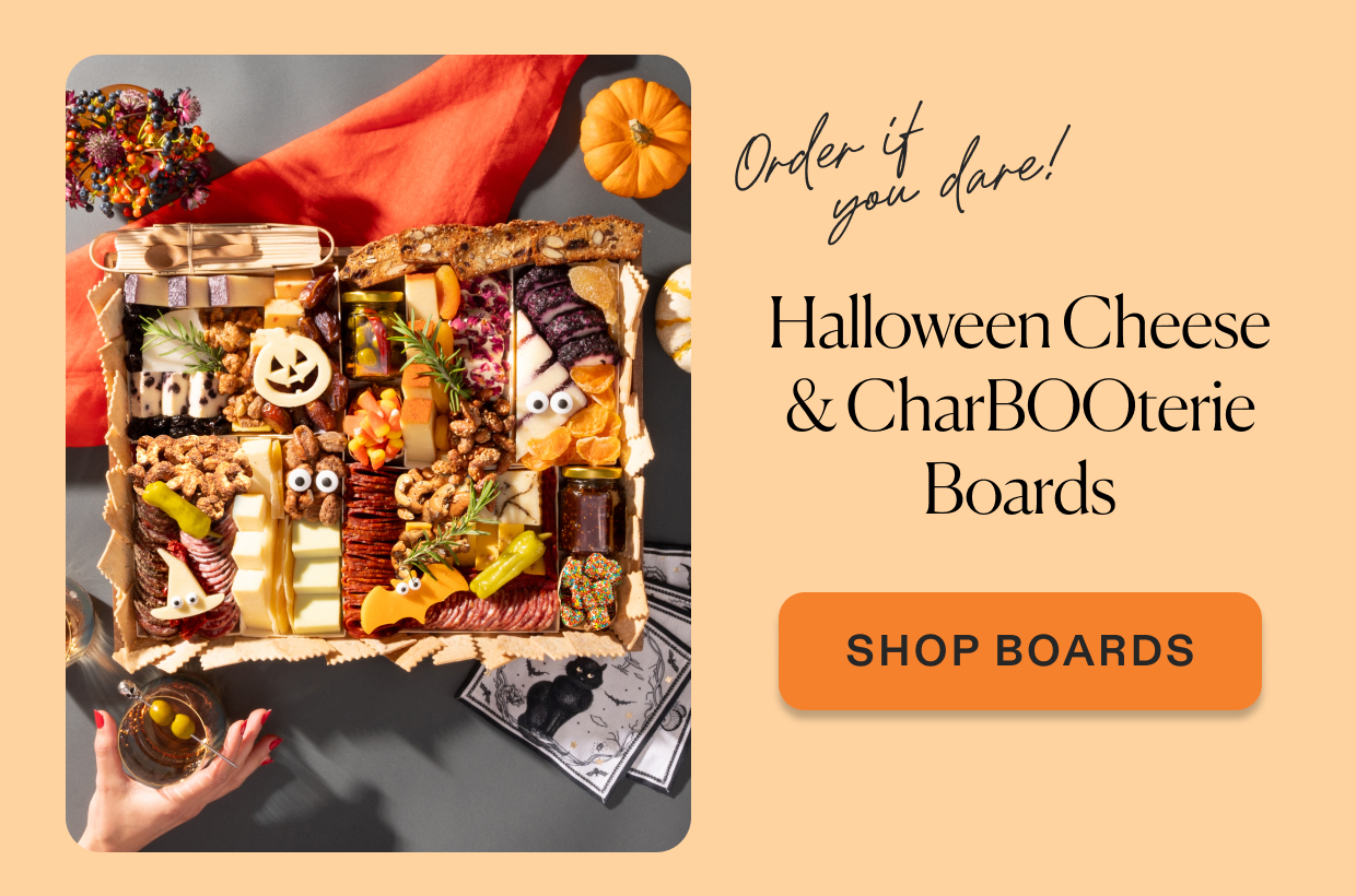 Make it a spooky birthday, click to shop CharBOOterie boards