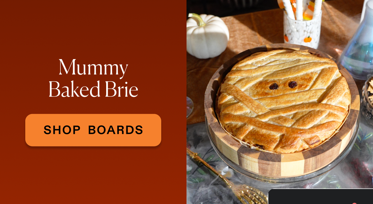 Click to shop Halloween Mummy baked brie