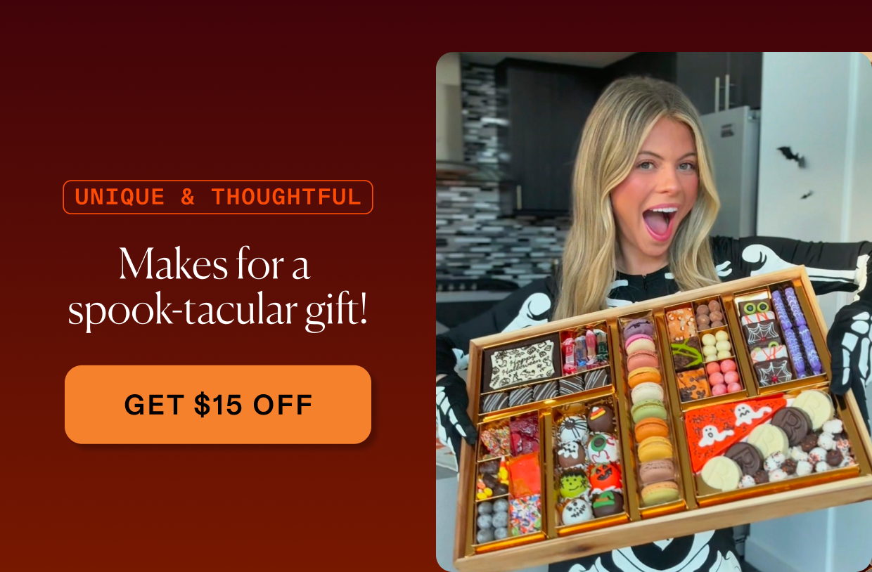 Click to shop Halloween dessert boards with $15 off
