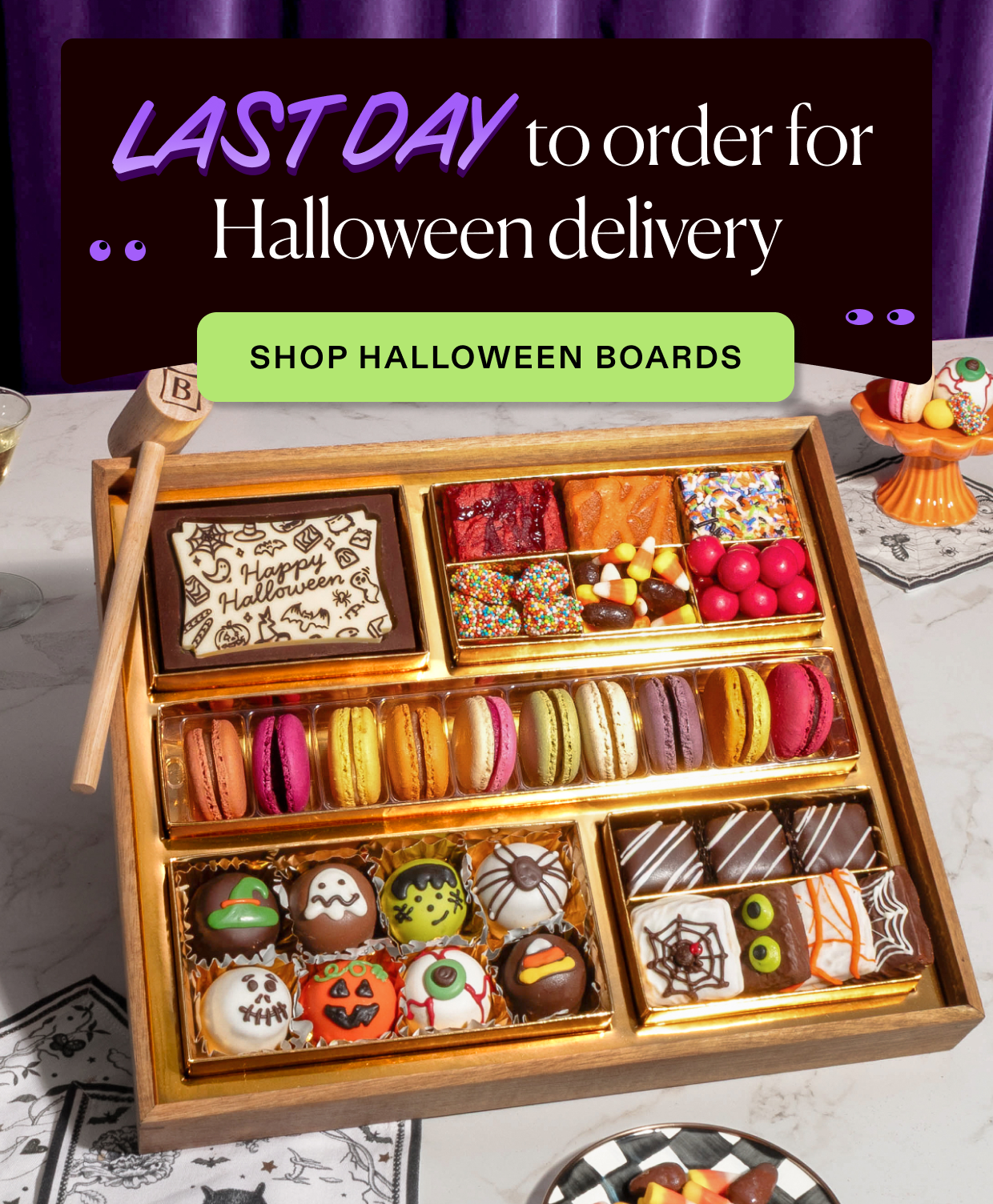 LAST DAY to order for Halloween delivery, click to shop Halloween boards