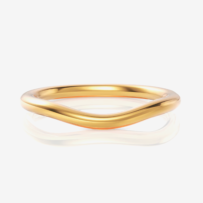 Women's 1.8mm Contour Wedding Ring 18kt Yellow Gold