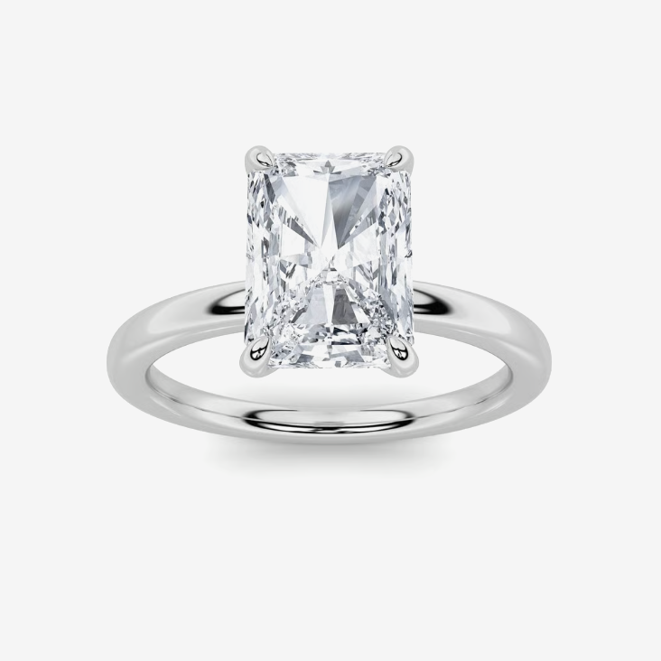IGI Certified 3.00 CTW FVS Radiant Shaped Lab-Grown Diamond Solitaire Ring in 14kt White Gold