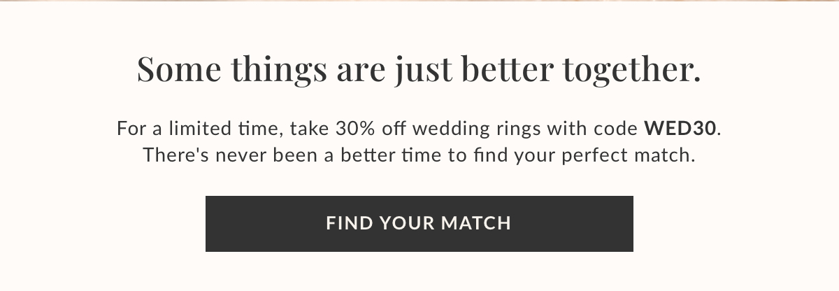 48 hours only, 40% off wedding rings