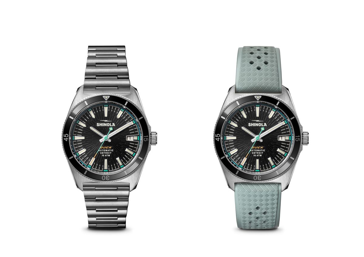 DUCK, NOW AUTOMATIC | Our adventure-ready watch, now powered by your motion with our first-ever Miyota movements. New case size. New bracelet. Same Duck do-it-all energy. | Paid media use is prohibited for images and video that feature talent (Tefi, Kareem, and Nems). | [GET ASSETS]