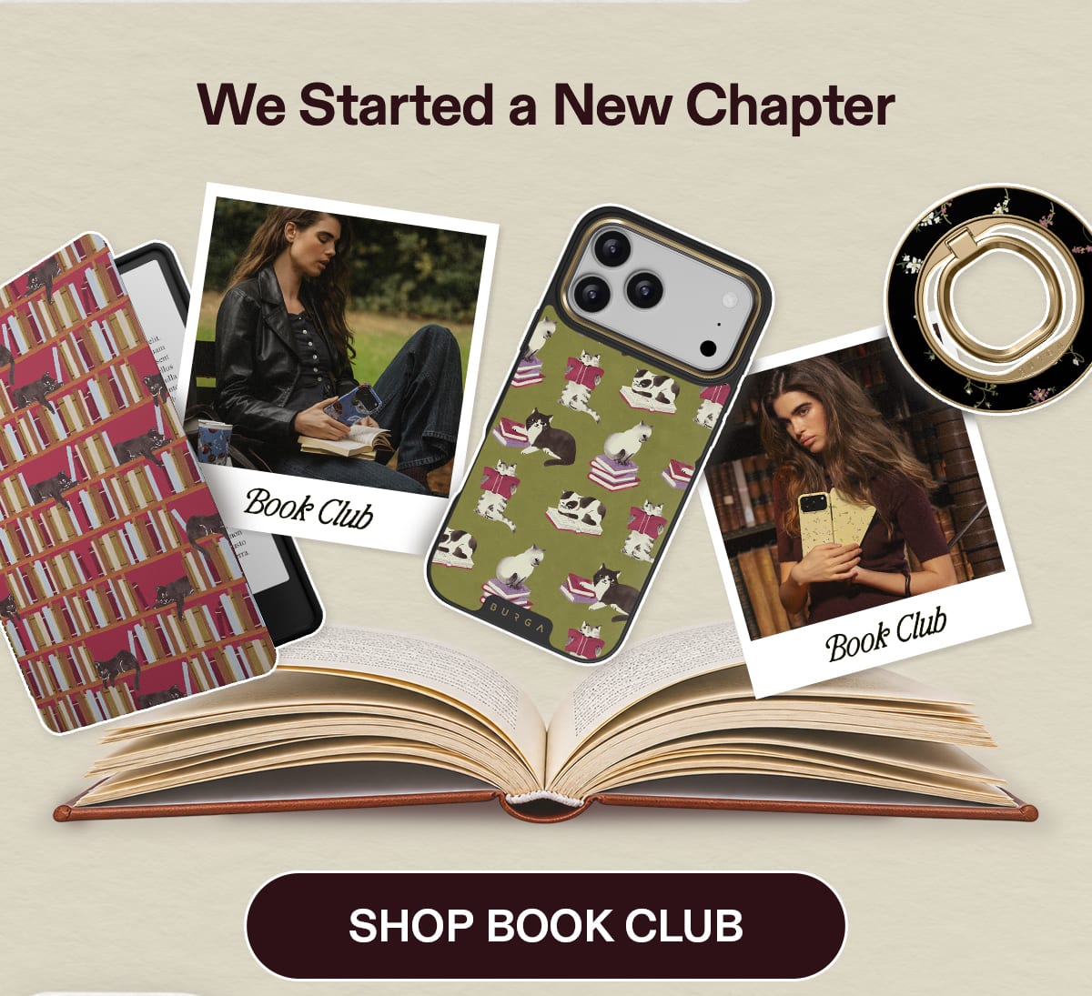“We Started a New Chapter” with Book Club cases, books and accessories.