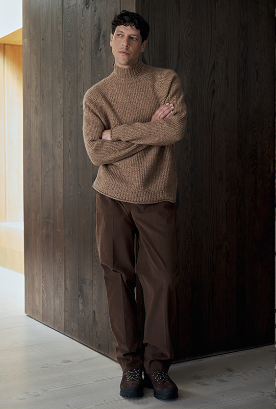 delphi yak wool funnel neck jumper 