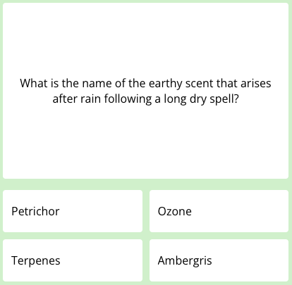 The first question of this week's science quiz