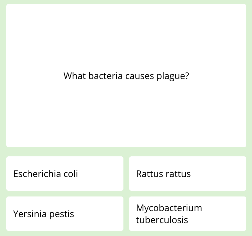 The first question of this week's science quiz