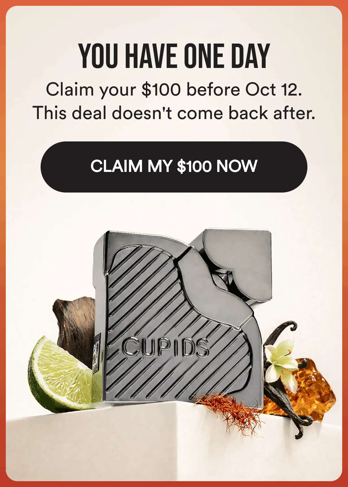You Have One Day. Claim your $100 before Oct 12. This deal doesn't come back after. CLAIM MY $100 NOW.