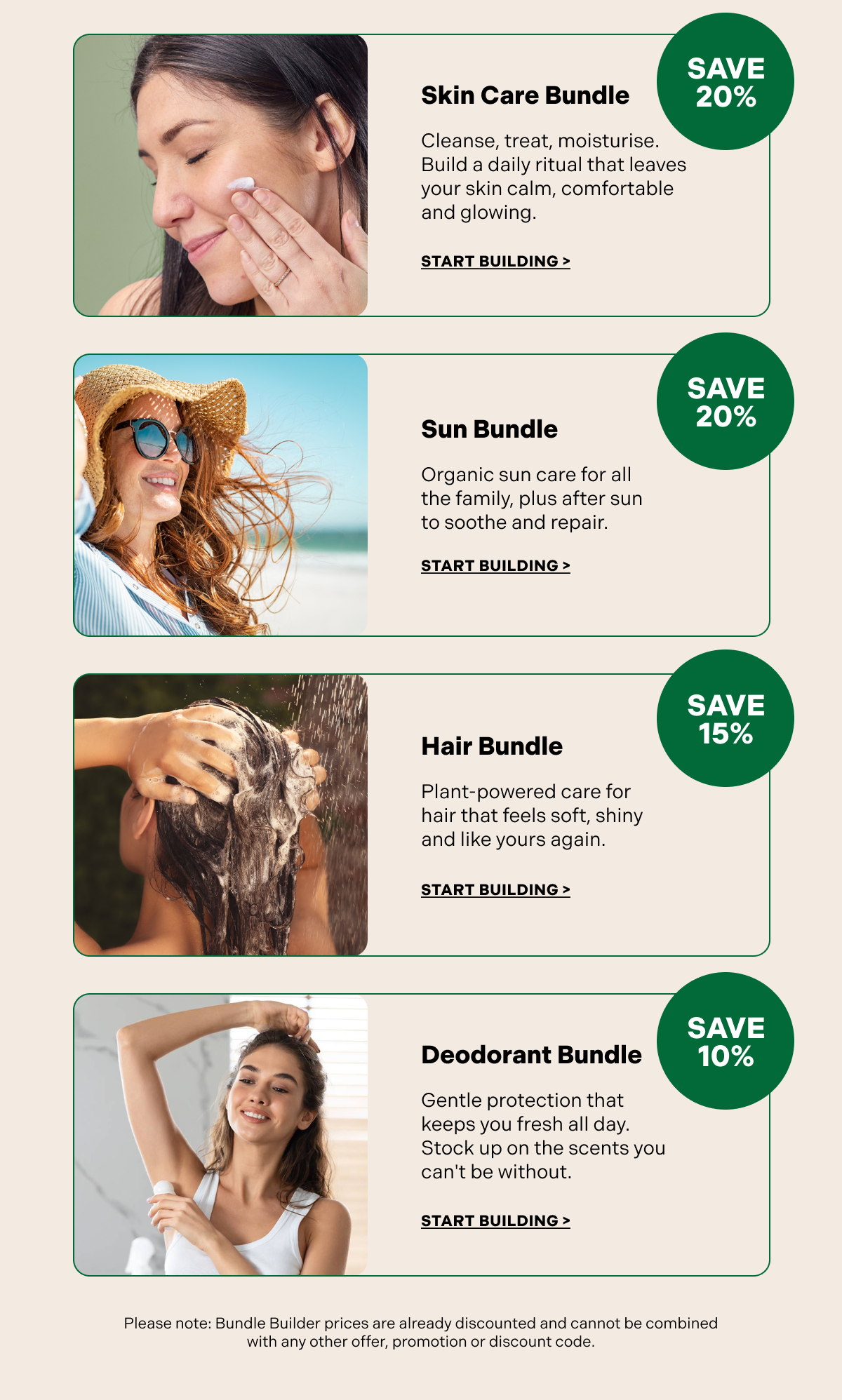 Different bundles we have on offer