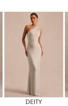 Diety Silver Hotfix Maxi Dress 
