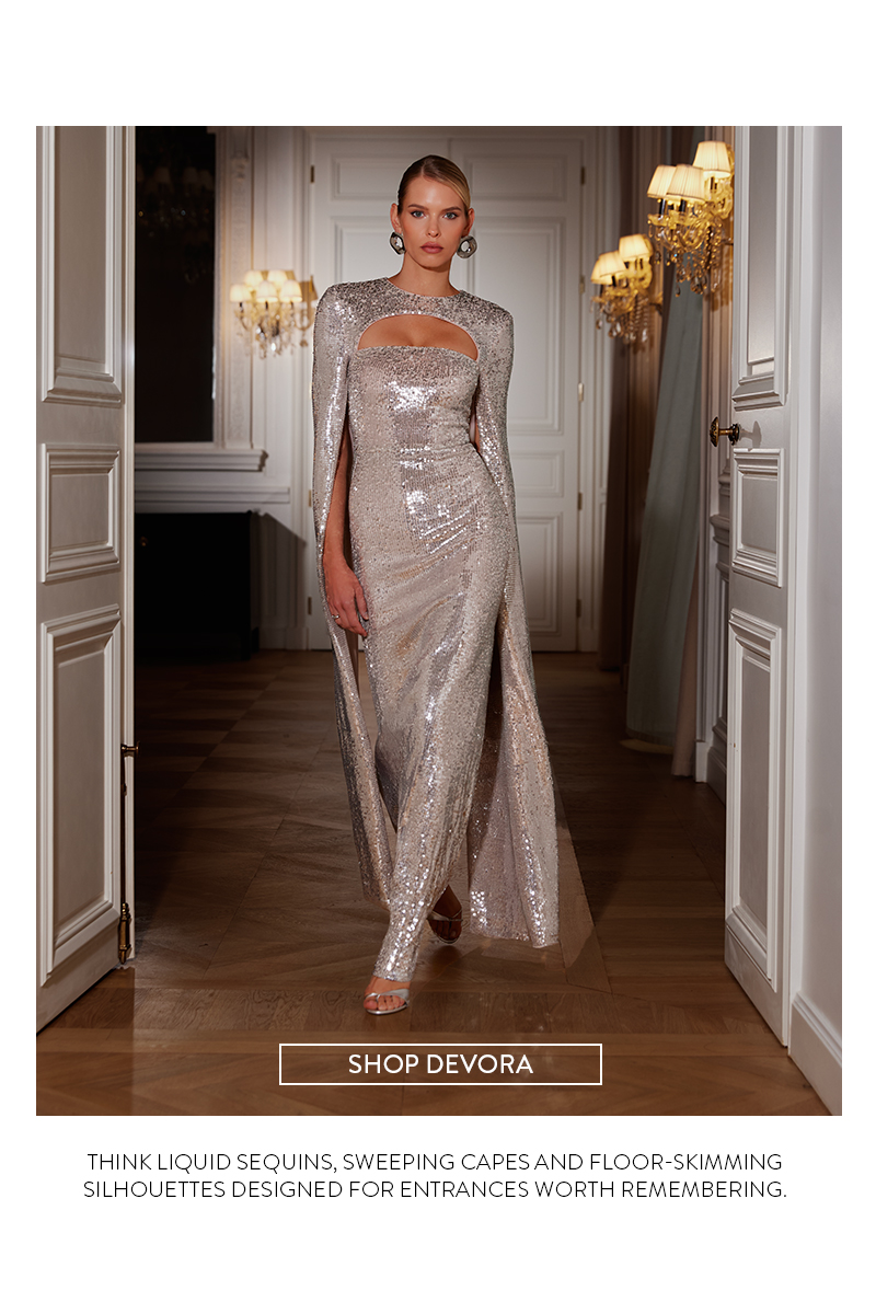 Devora Silver Sequin Maxi