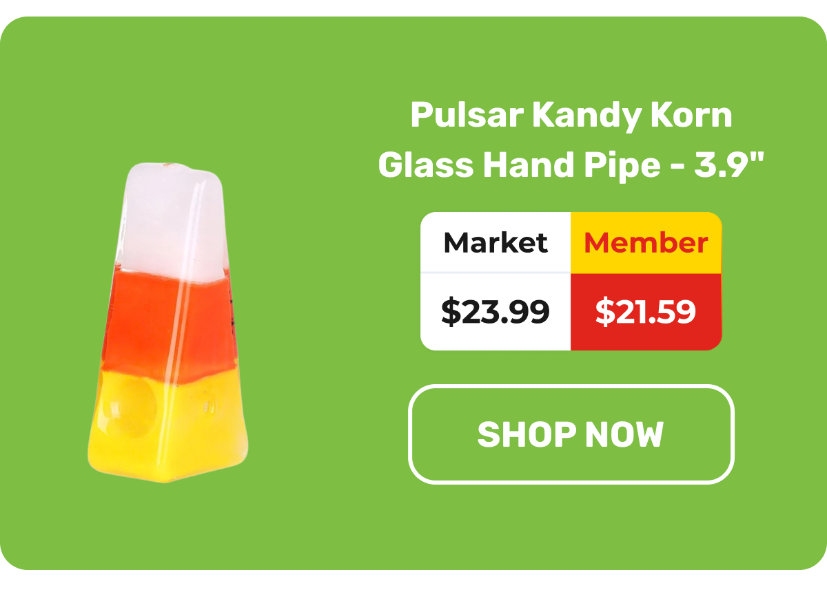 Pulsar Kandy Korn Glass Hand Pipe 3.9 in