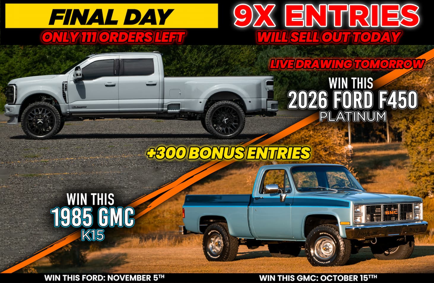 Win This 2026 Ford F450 + 1985 GMC K15