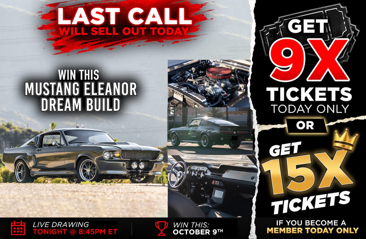 Win This Mustang Eleanor Dream Build TONIGHT!