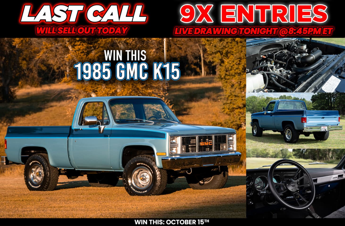 Win This 1985 GMC K15 TONIGHT!