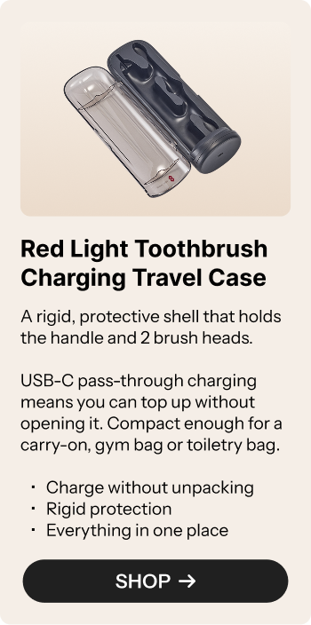 Red Light Toothbrush Charging Travel Case