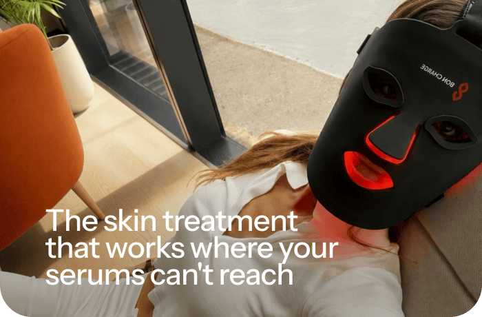 Red Light Face Mask, skin treatment that works where serums can't reach