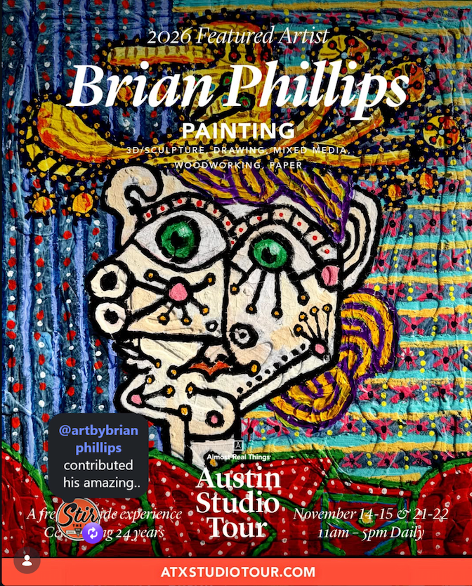 Brian Phillips 2026 featured artist Austin Studio Tour artwork