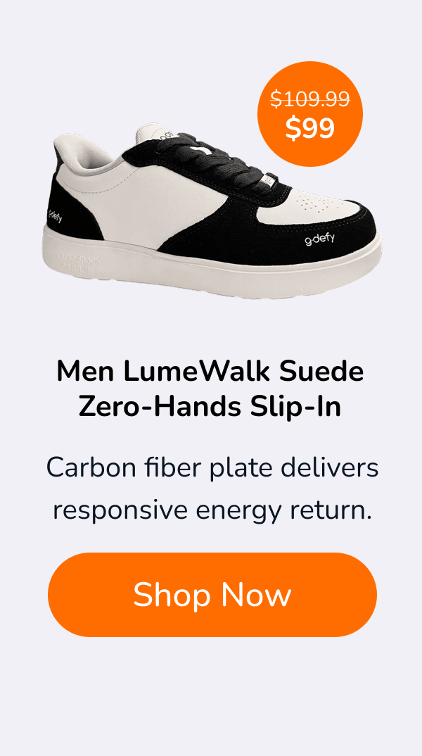 Men LumeWalk Suede Zero-Hands Slip-In