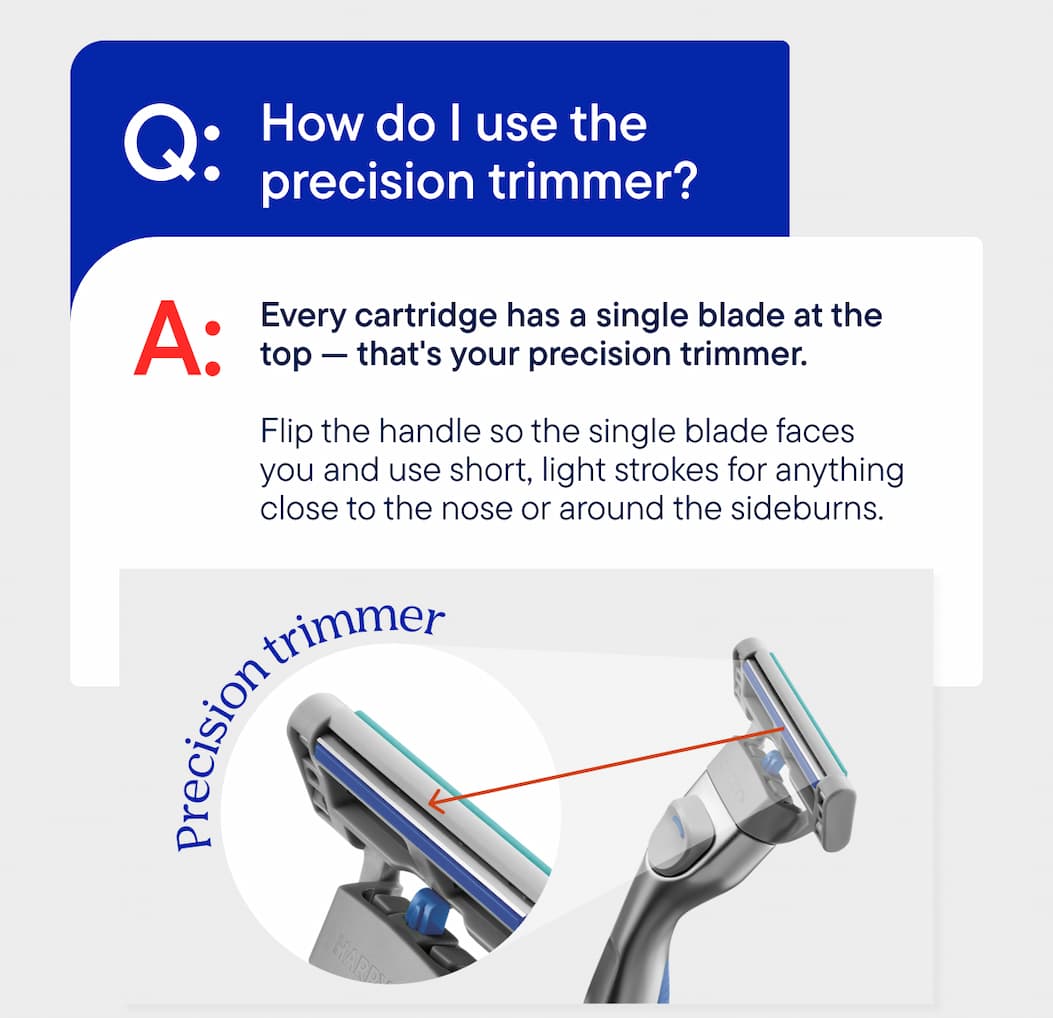 How do I use the precision trimmer? 