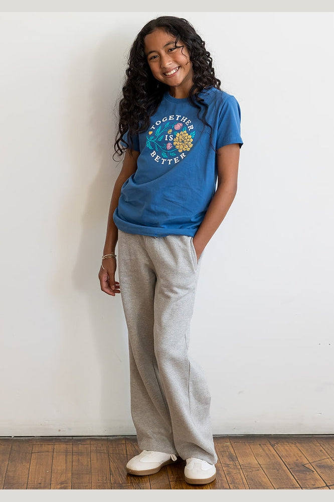 Kids Cozy Fleece Wide Leg Pants: 100% Organic Cotton