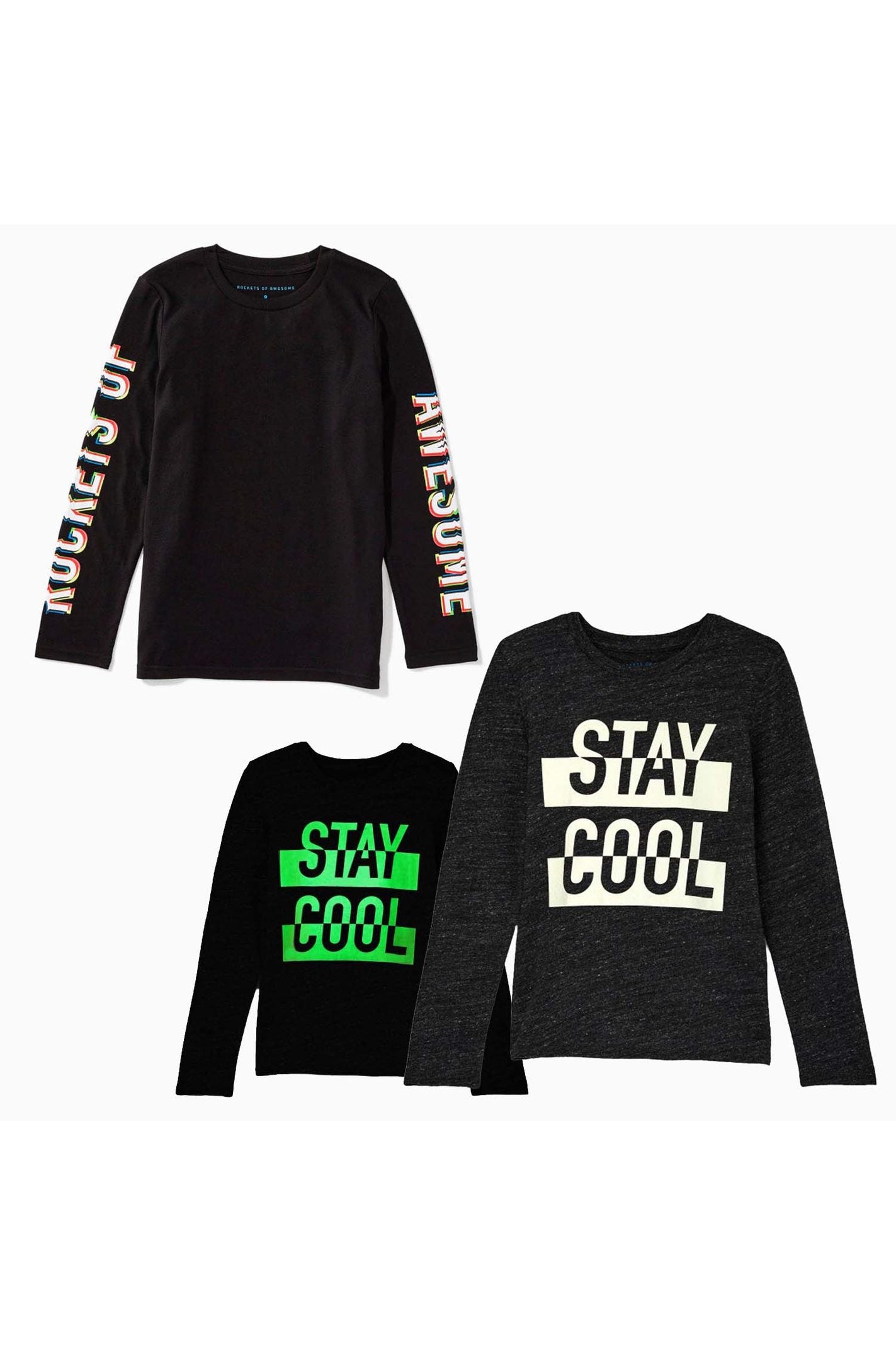 Rockets of Awesome Boys Long Sleeve T-Shirt 2-Pack