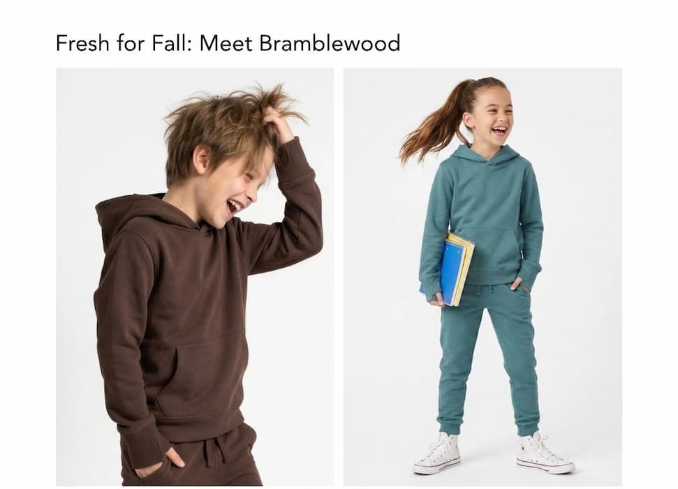 Organic Cotton Kids Pullover Hoodie: Bramblewood Collection