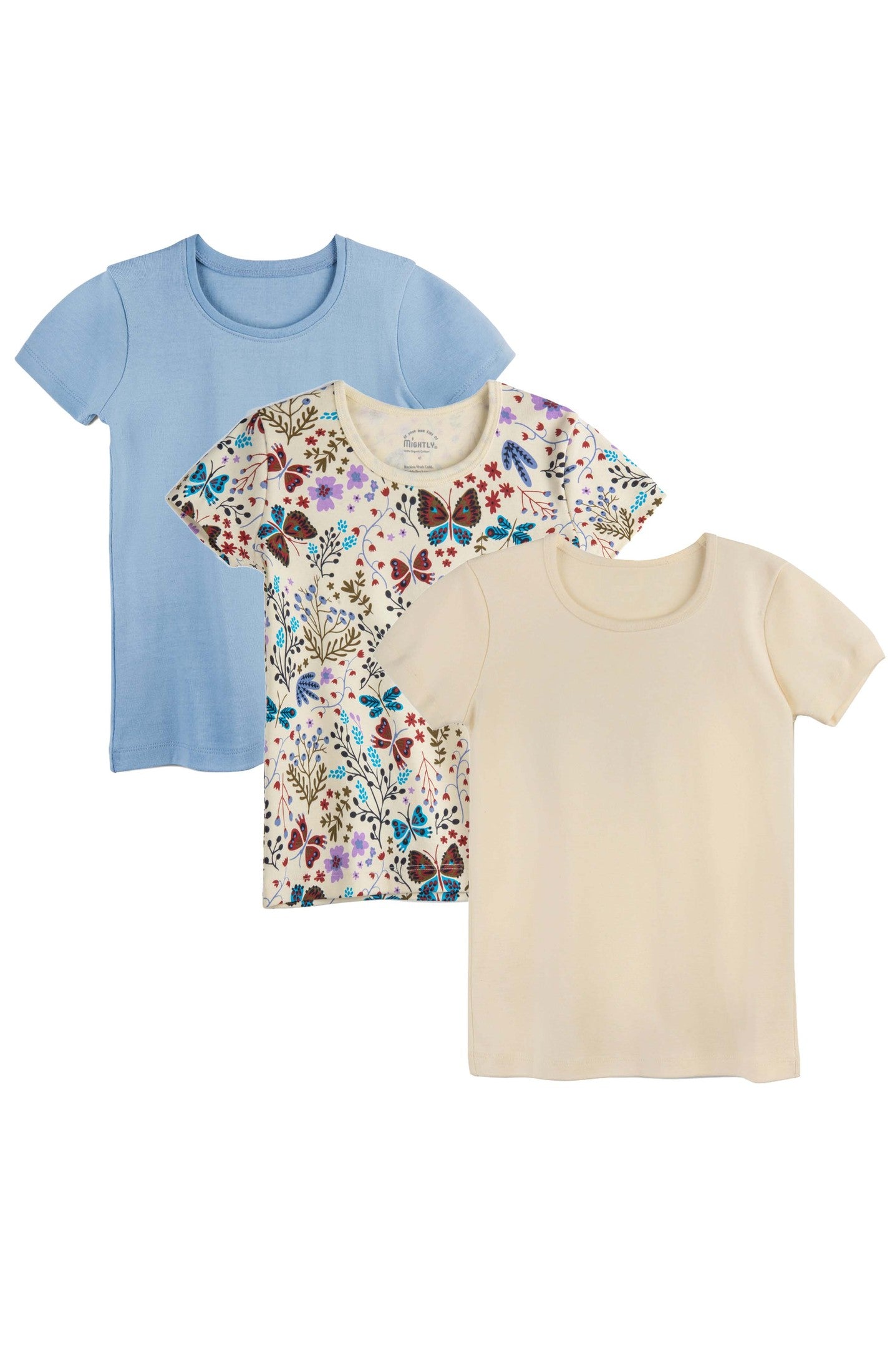 Organic Cotton Toddler Short Sleeve Print Tees 3-pack