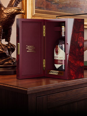 Jamewtowne limited release bottle in premium basket