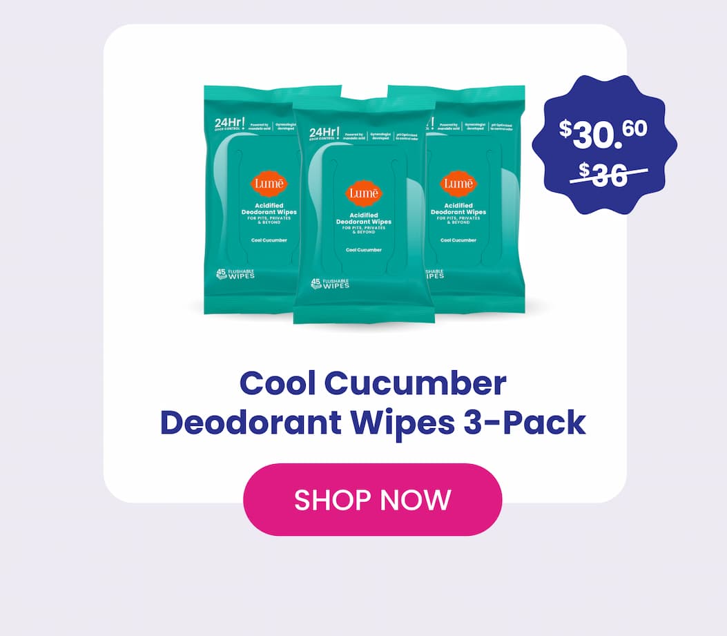 Cool Cucumber Deodorant Wipes 3-pack