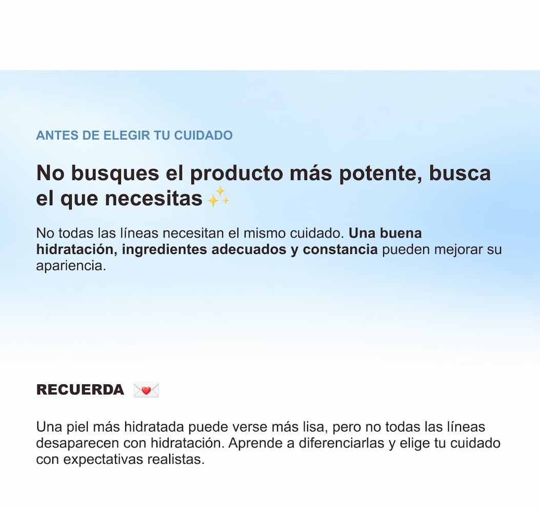 ¿Líneas de expresión o deshidratación? — 13