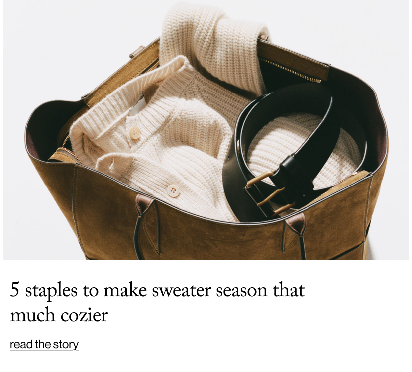 5 Staples to Make Sweater Season That Much Cozier