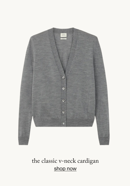 the classic v neck cardigan