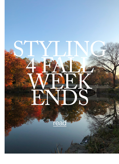 styling 4 FALL WEEK ENDS