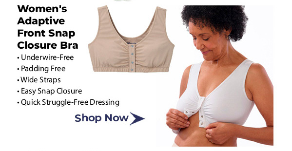 Women's Adaptive Front Snap Closure Bra